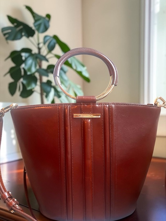 Brahmin Handbags - Brahmin Mod Bowie Lava Topsail Leather Ring Handle Satchel